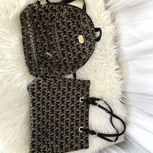 Michael kors purse and backpack bundle